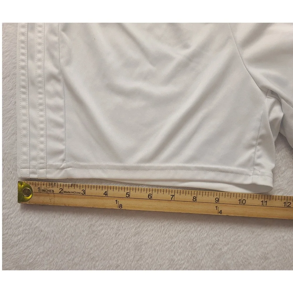 Adidas Primegreen Aeroready Soccer Shorts White Men's Medium 3-Stripe Athletic
